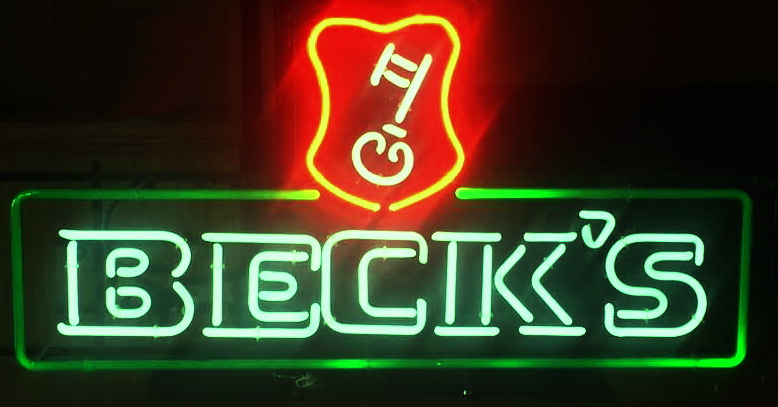 becks neon sign