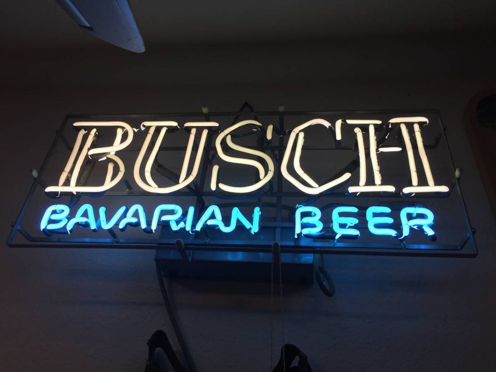 Busch Beer St Louis Blues Hockey Neon Sign Tube