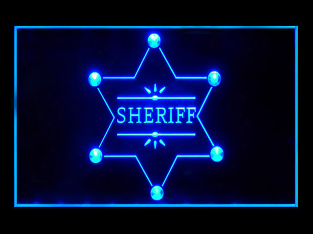 Sheriff Badge Police Bar Beer Neon Light Sign