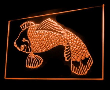 Koi Fish Neon Sign, Japanese Neon Signs, Koi Fish Art Neon