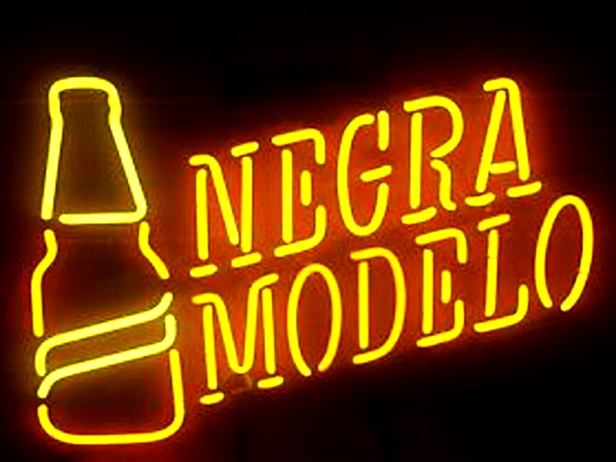 negra modelo neon sign