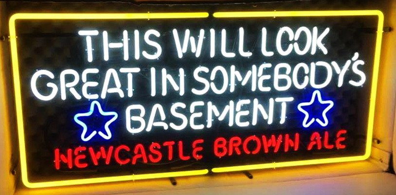 newcastle brown ale neon sign