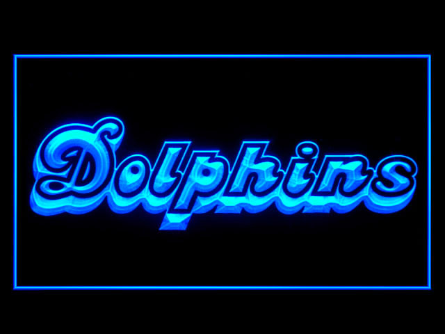 Miami Dolphins Script 1980-1996 Display Shop Neon Light Sign