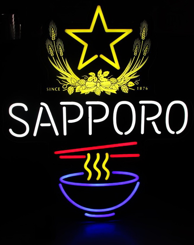 sapporo beer neon sign