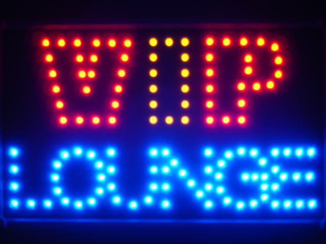 VIP Lounge LED Neon Light Sign Whiteboard