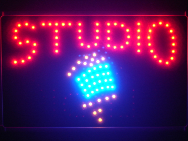 Studio Microphone DJ Led Neon Sign WhiteBoard