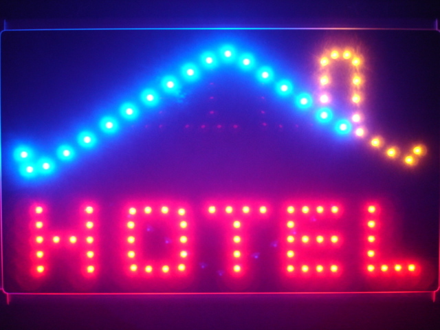 Hotel OPEN Display Led Neon Sign WhiteBoard