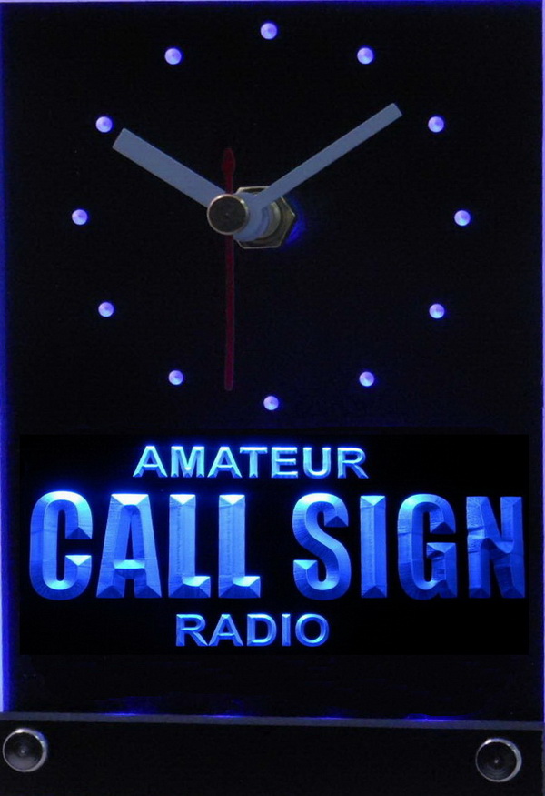 Custom Call Sign Amateur Radio Led Table Clock Ham Radio Custom Clock Tncpv B 7995